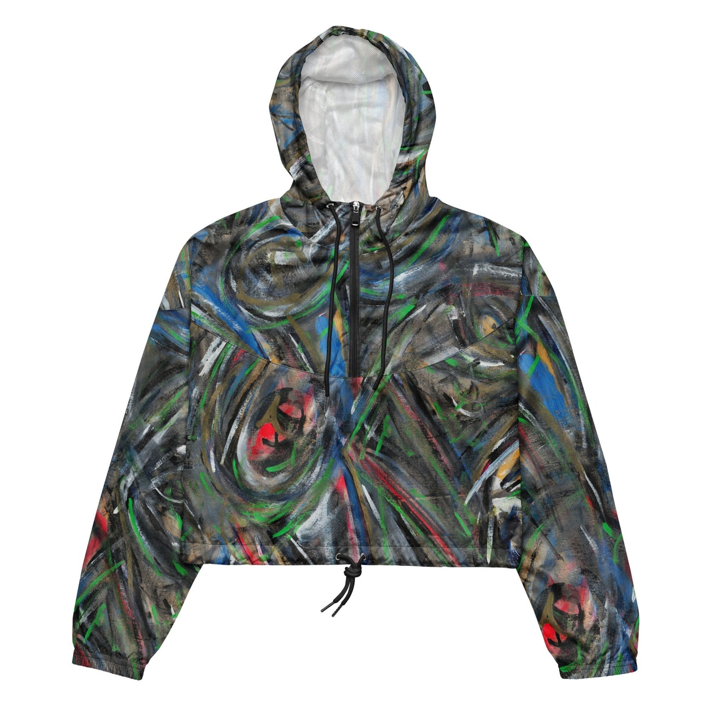 Mona Art Cropped Windbreaker