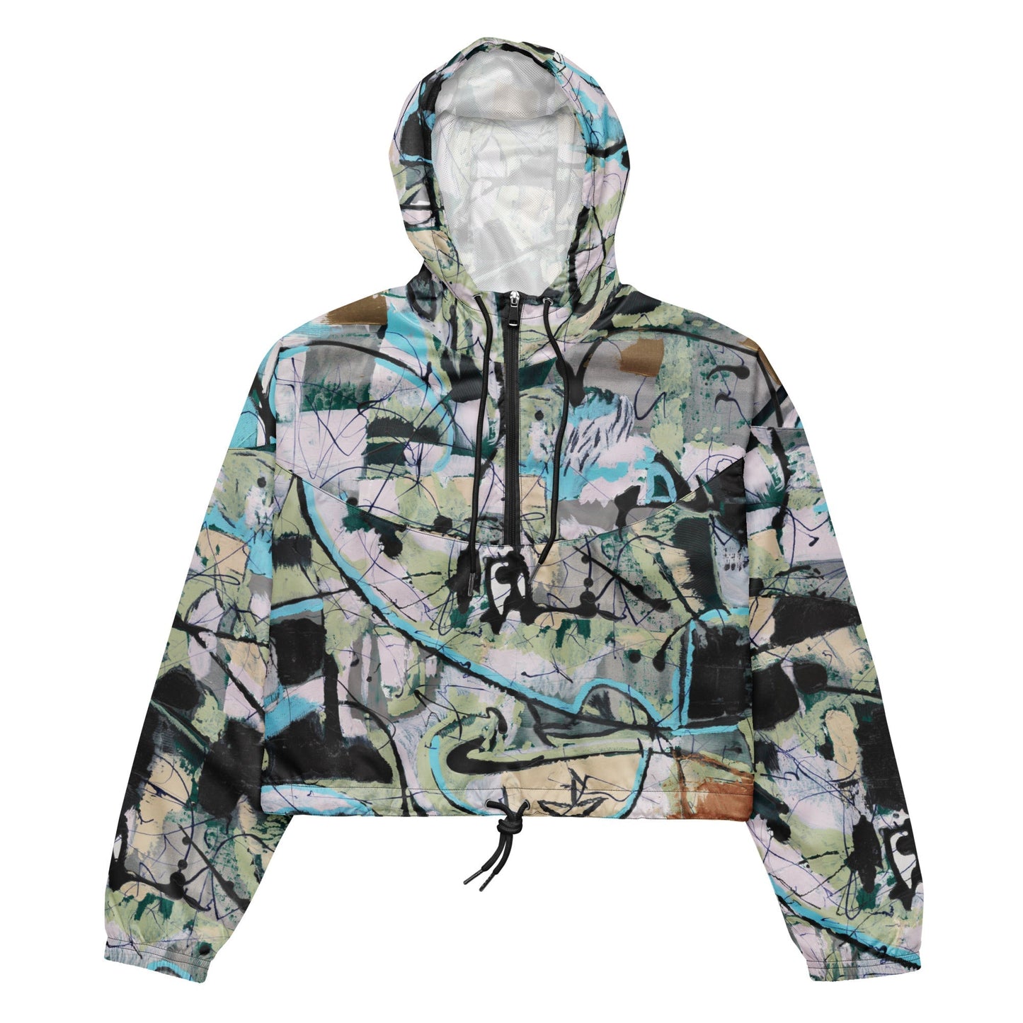 Daydream Art Cropped Windbreaker