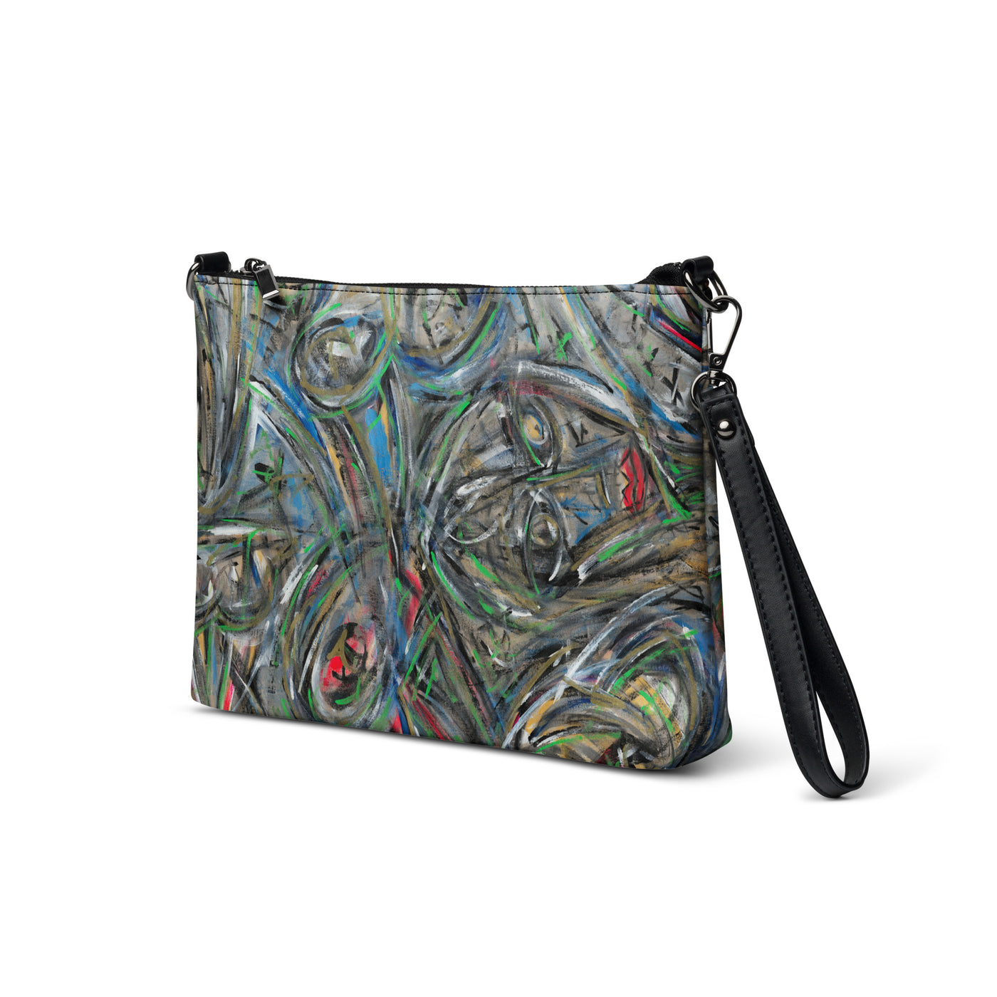 Mona Art Crossbody Bag w/ Wristlet