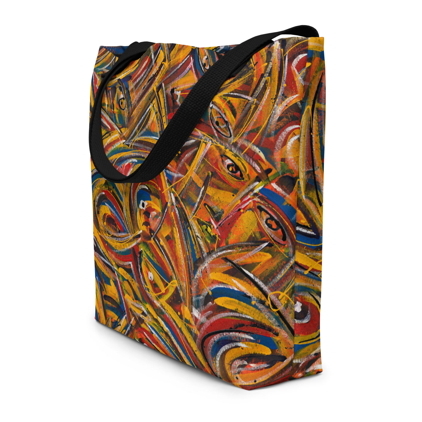 Chasing Fire Art Large Tote Bag