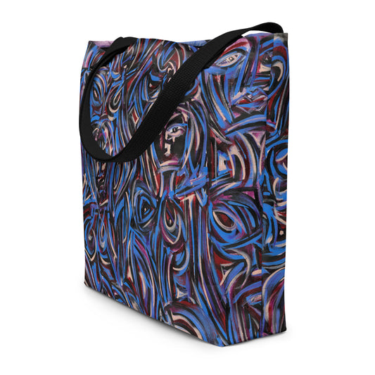 Sapphire Art Large Tote Bag