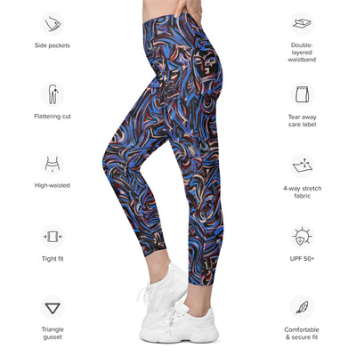 Sapphire Art Leggings with pockets
