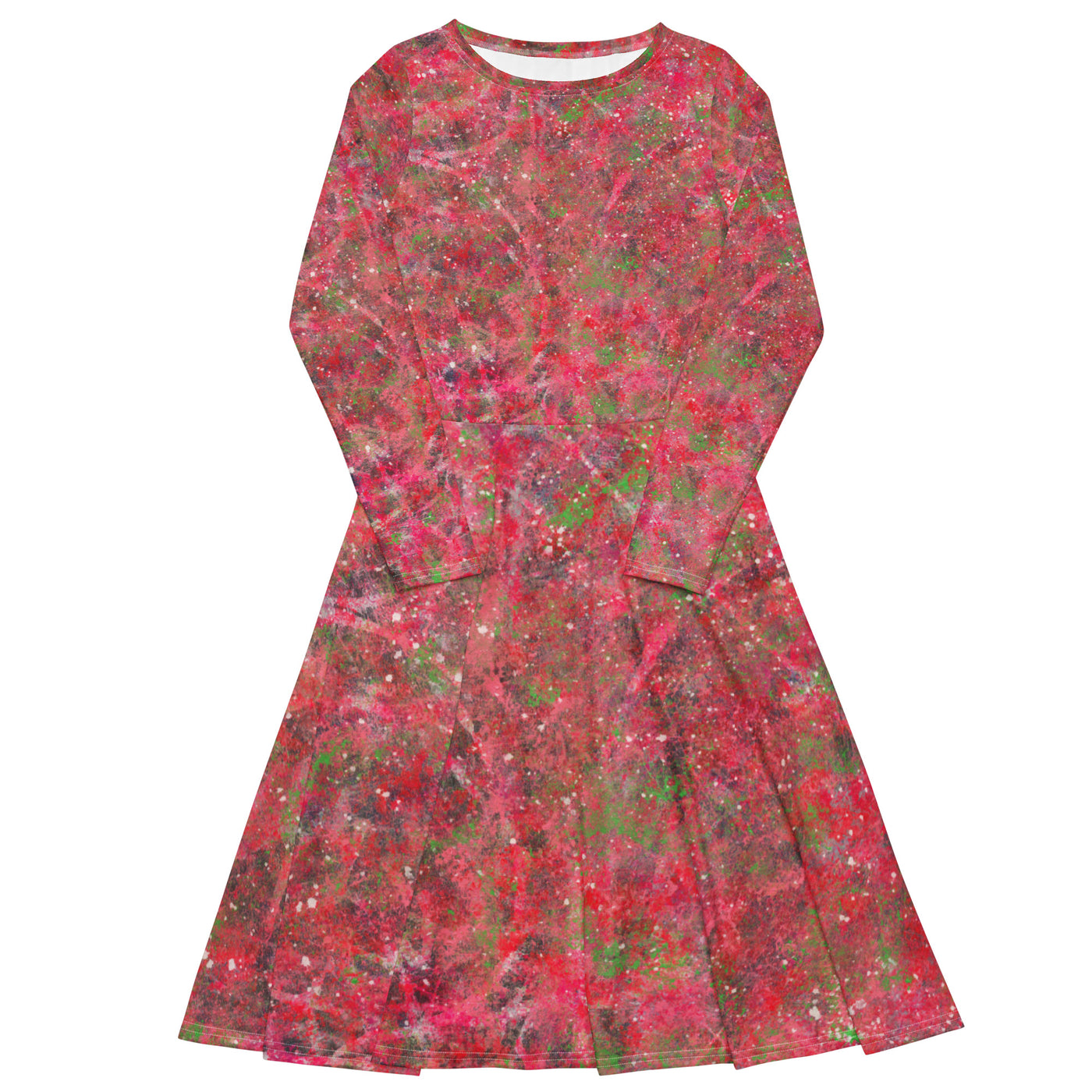 Triple Threat Art long sleeve midi dress