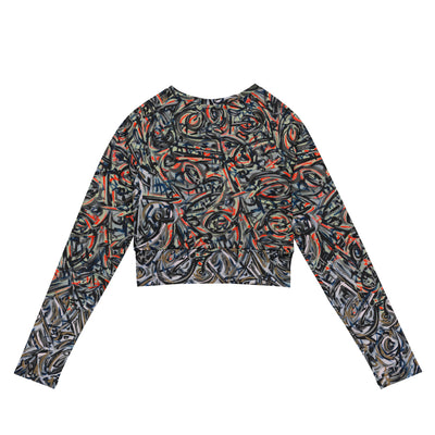 Momentum Art Recycled Long-Sleeve Crop Shirt