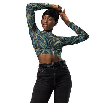 Serenity Art Recycled long-sleeve crop top