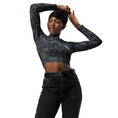 Carcel Art Recycled Long-Sleeve Crop Top