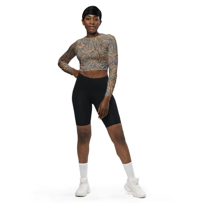 Goddess Art Recycled long-sleeve crop top