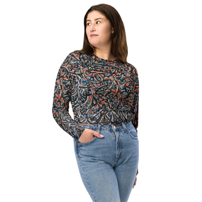 Momentum Art Recycled Long-Sleeve Crop Shirt