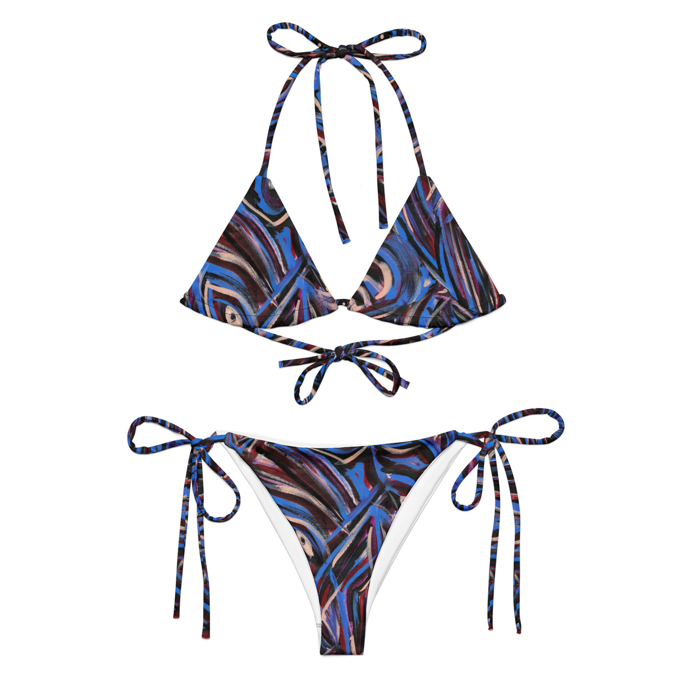 Sapphire Art Recycled String Bikini
