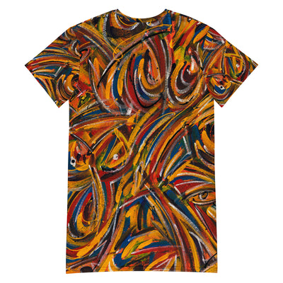 Chasing Fire Art T-shirt dress