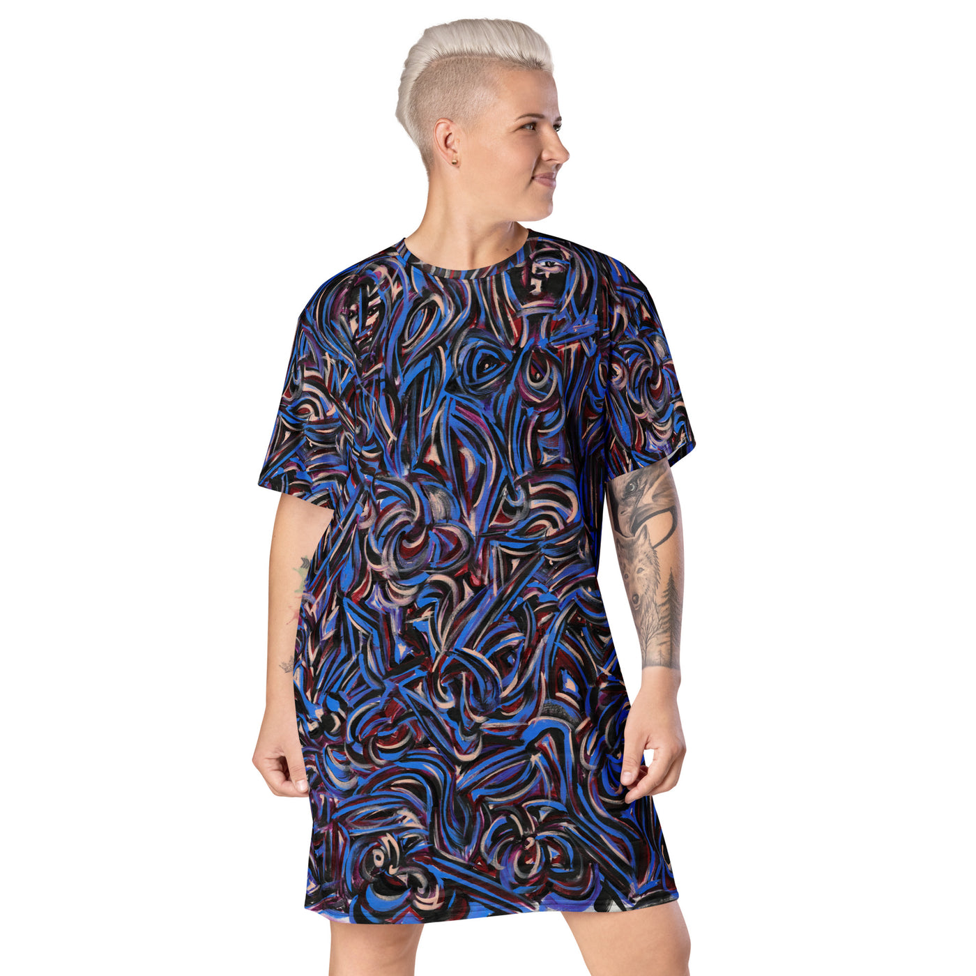 Sapphire Art T-shirt dress