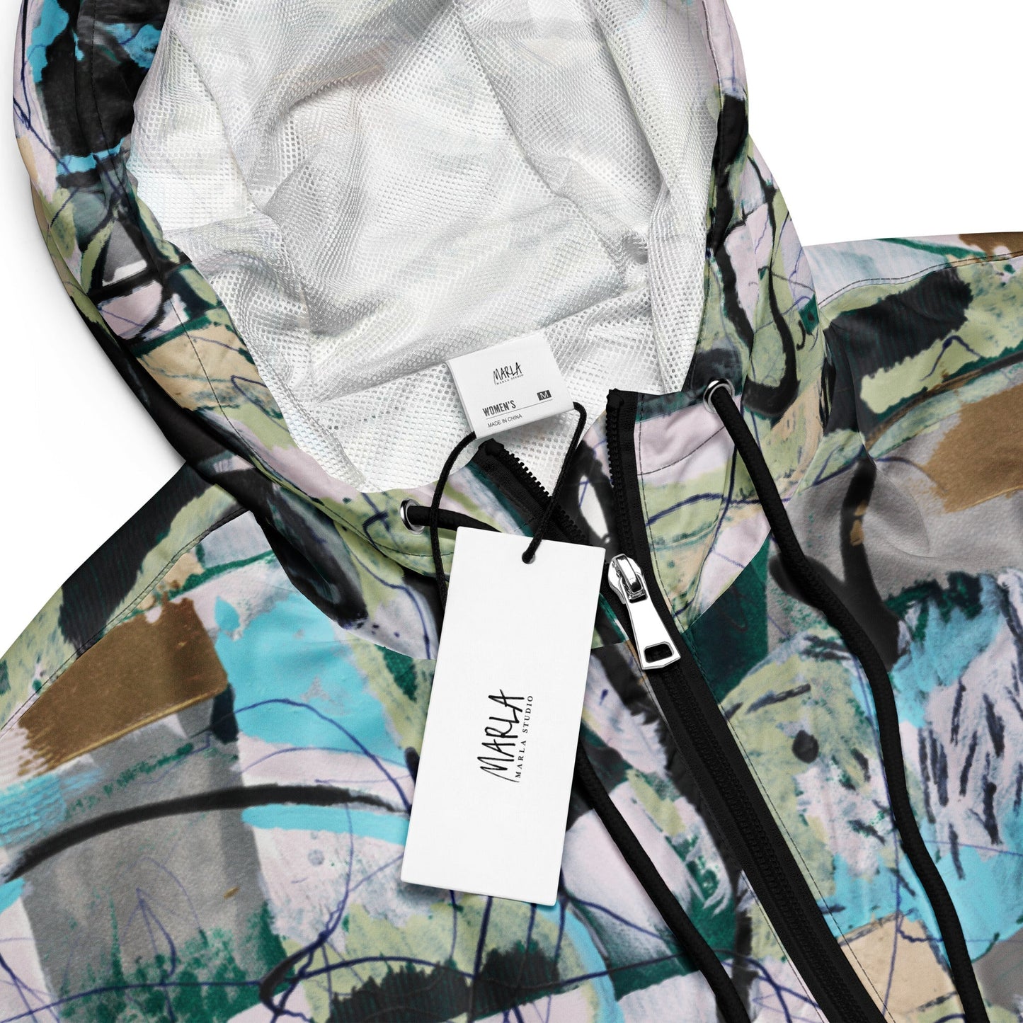 Daydream Art Cropped Windbreaker