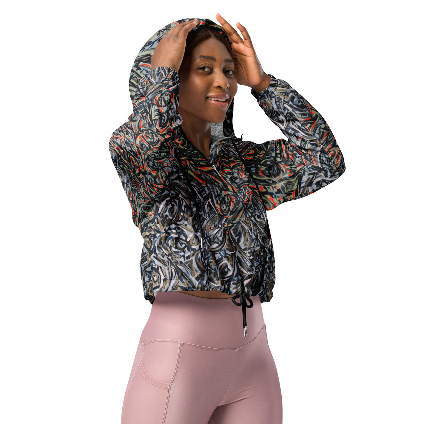 Momentum Art Cropped Windbreaker