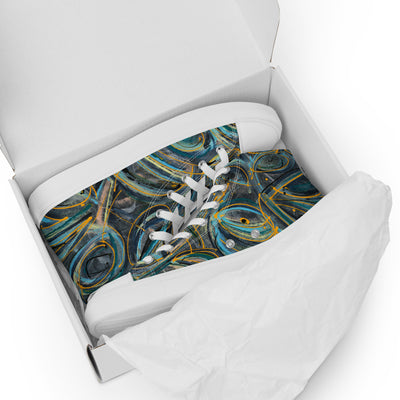 Serenity Art high top canvas shoes