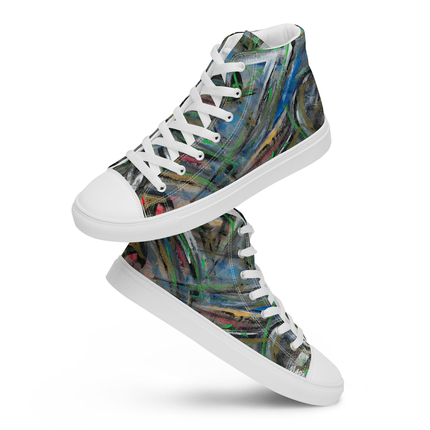 Mona Art high top canvas shoes