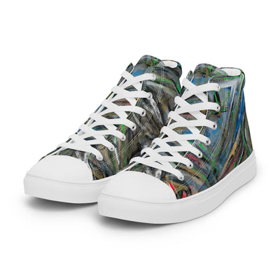 Mona Art high top canvas shoes