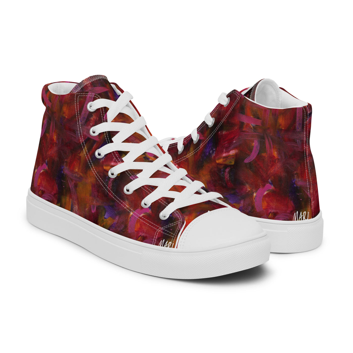 Sunrise Art high top canvas shoes